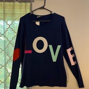 Crown & Ivy Love blouse with heart on sleeve